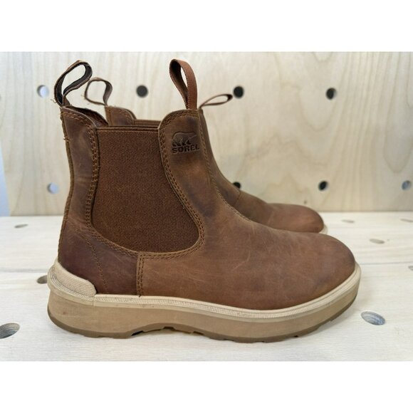 Sorel Women's Hi-Line Chelsea Scorch Tawny Buff Suede Leather Boots Size 7.5 - Picture 2 of 12